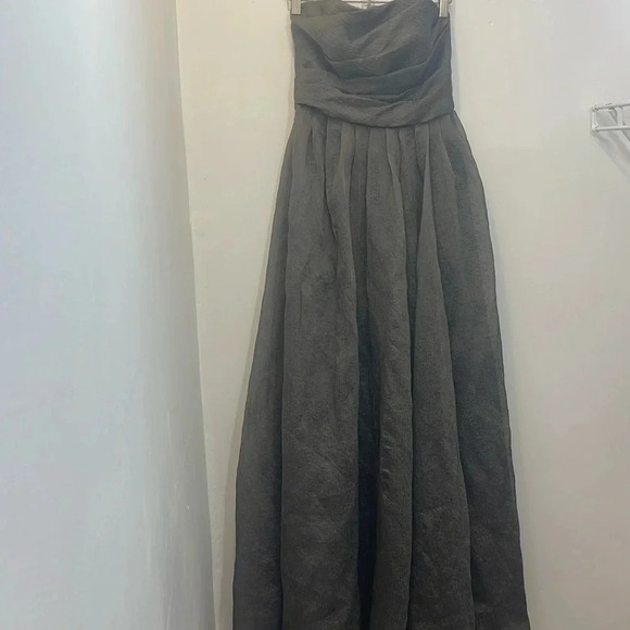 White by Vera Wang Dark Gray Strapless Cocktail Dress Size 4 - Picture 1 of 9